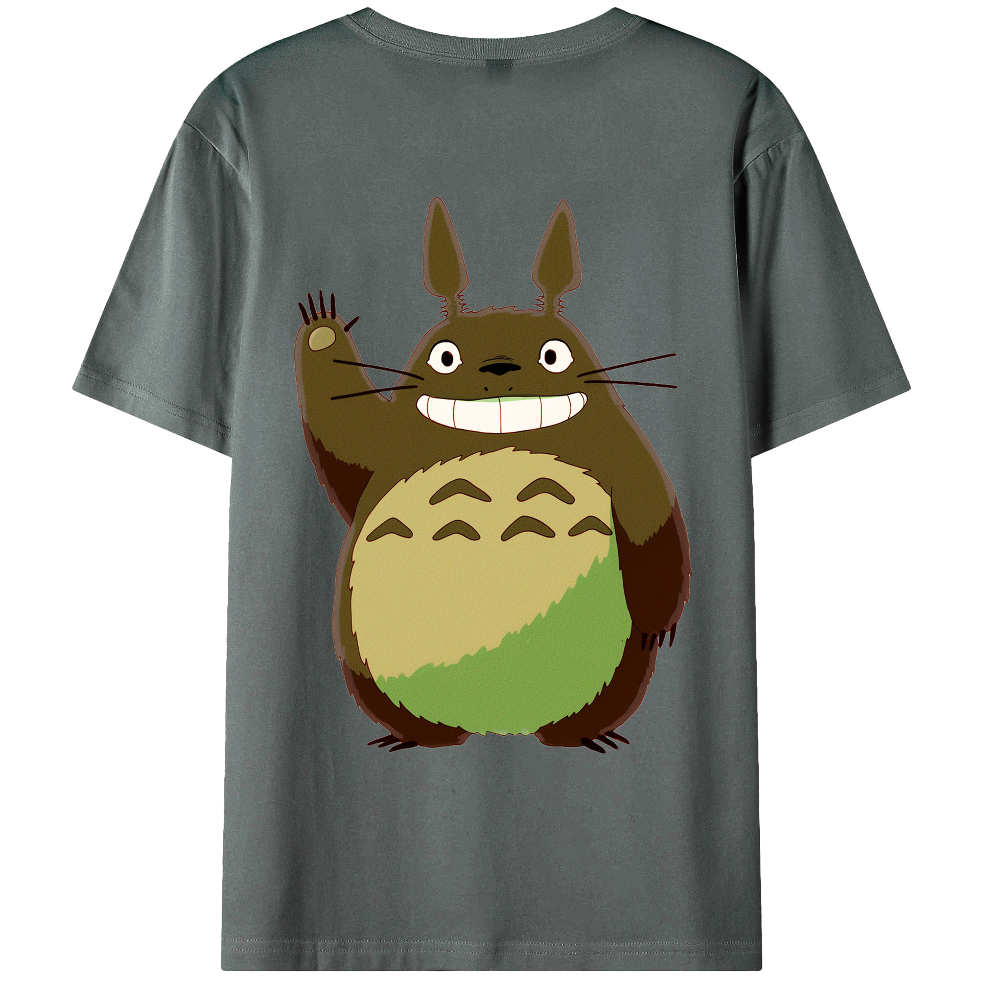 （画像用） となりのトトロ 草壁メイ 草壁サツキ My Neighbor Totoro Satsuki Kusakabe Mei Kusakabe 綿100％ メンズ半袖Tシャツ（バックプリント） 通気性